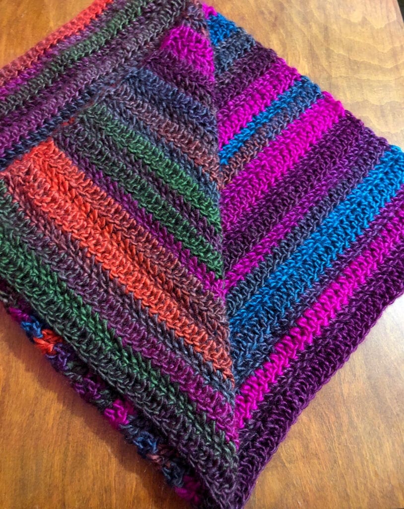 Vibrant 4-Hour Crochet Table Runner Folded