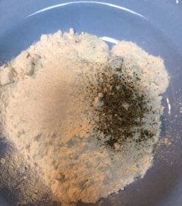 Flour and Spices in Shallow Bowl