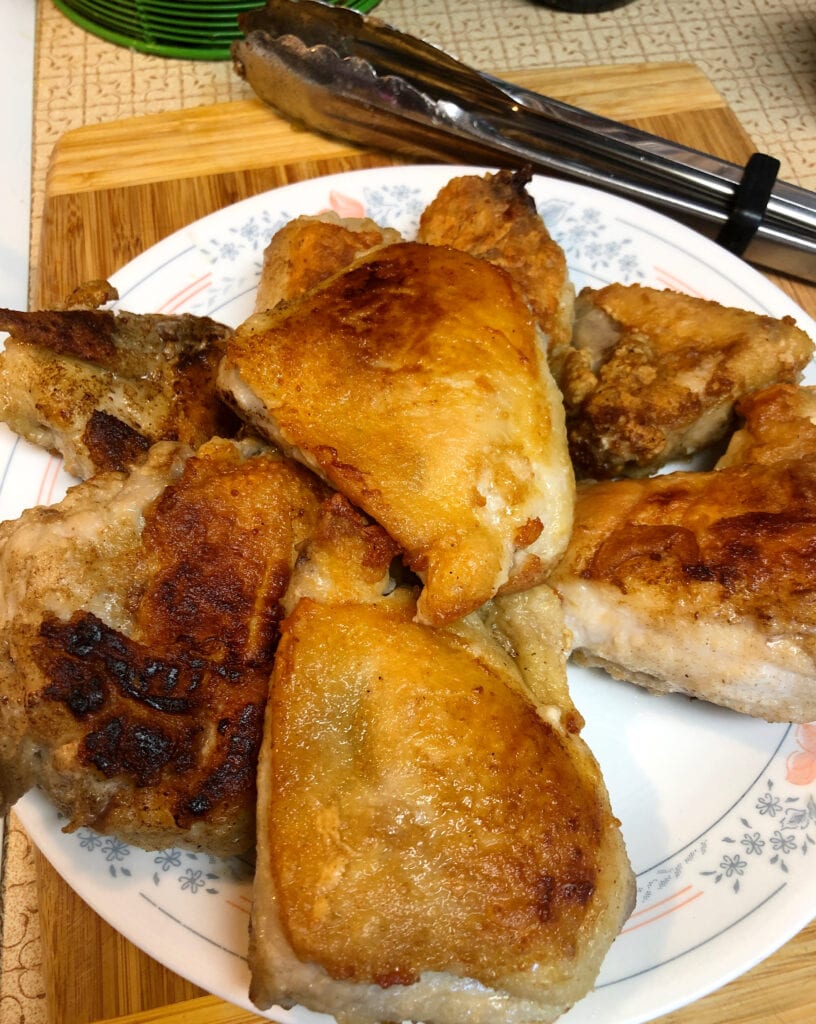 Simple Fried Chicken Plated