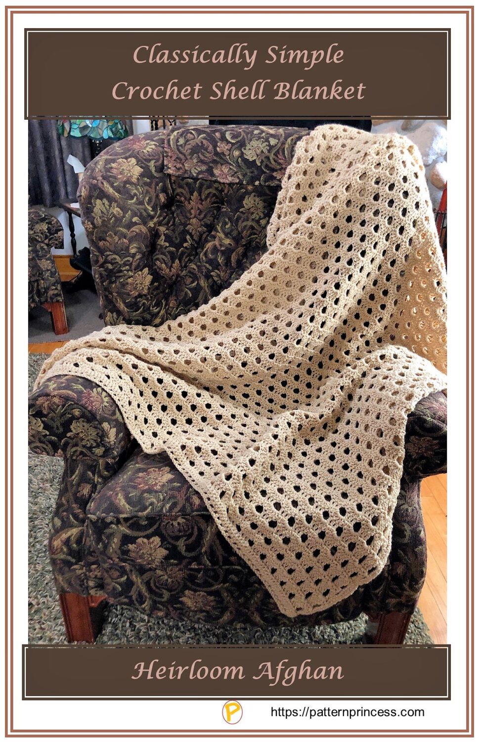 Download Classically Simple Crochet Shell Blanket - Pattern Princess