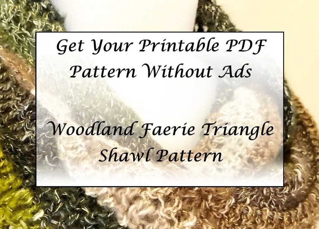Woodland Faerie Triangle Shawl Pattern Printable