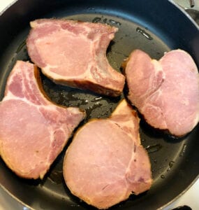 Smoked Pork Chops in Cast Iron Skillet