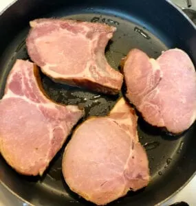 Smoked Pork Chops in Cast Iron Skillet