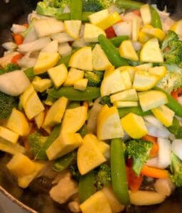 Add the Yellow Squash to the Asian Stir Fry