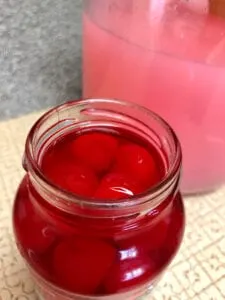 Maraschino Cherries and Pink Lemonade