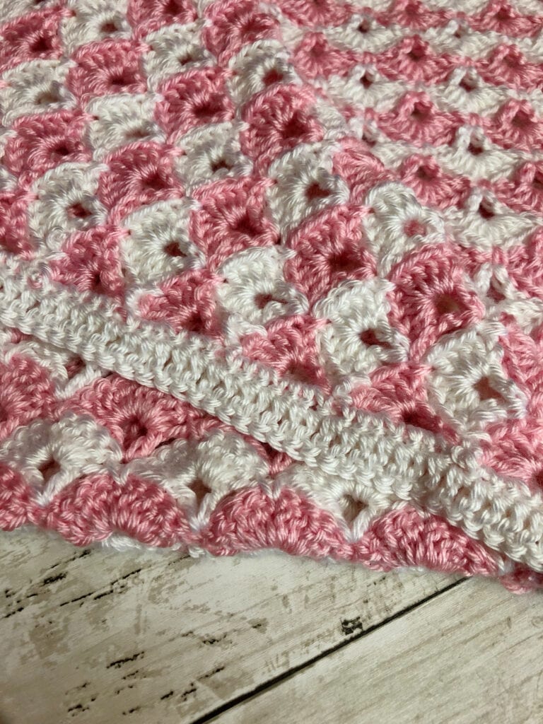 Close up of Lacy Crochet Stitches