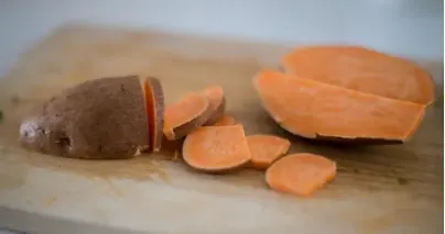 Slicing Sweet Potato