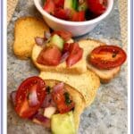 Tomato and Cucumber Crostini