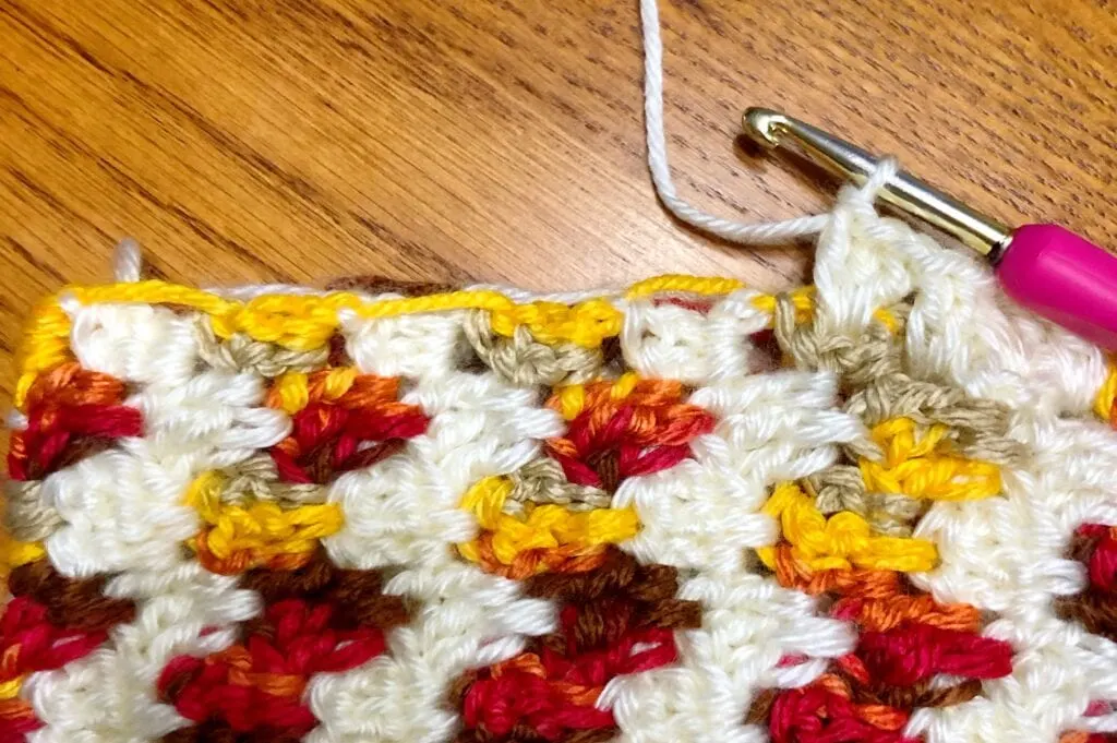 Crocheting Side Border of Pillow Cover