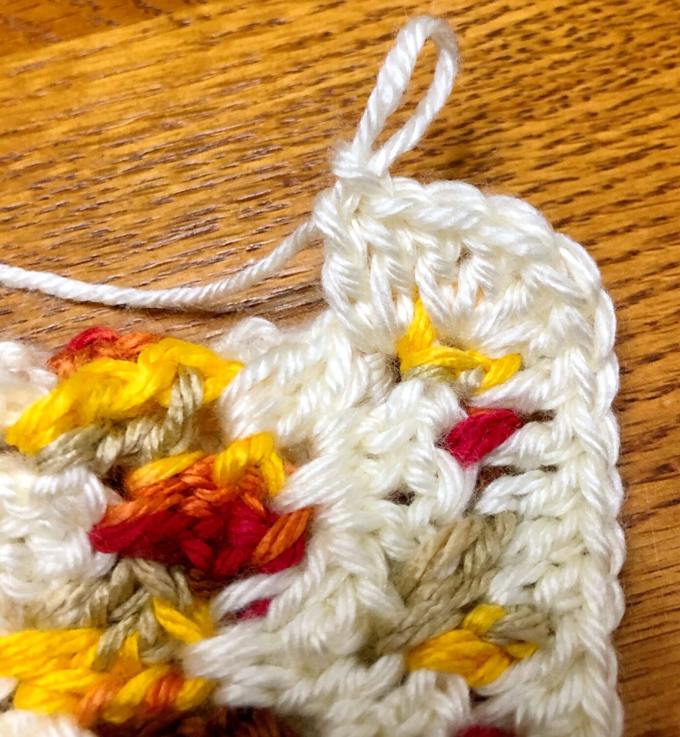 Three Double Crochet in Each Corner