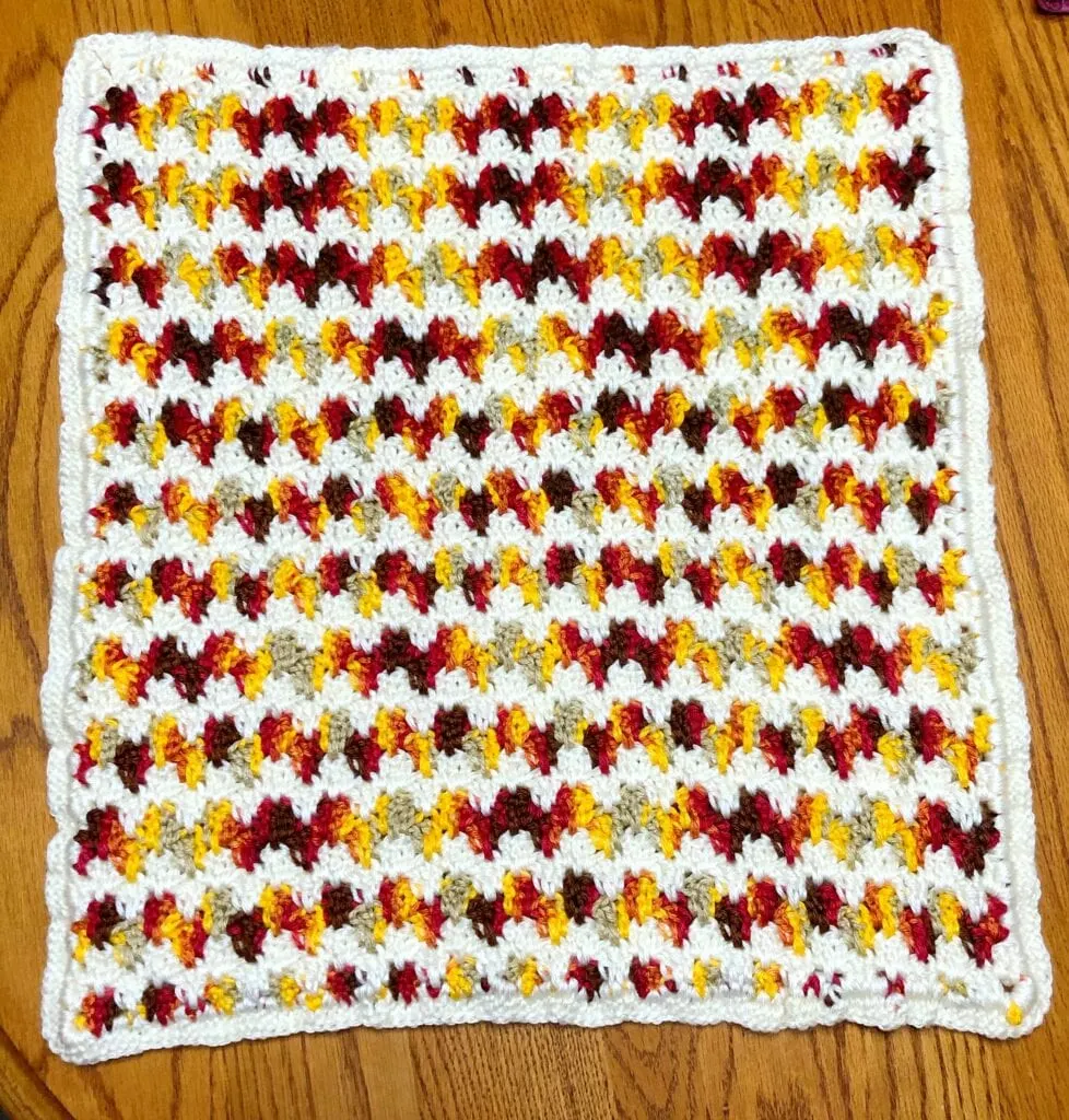 Pillow Covering with the Crochet Border Completed all the Way Around