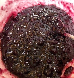 Mixing the Jam with Water for Dessert Bars