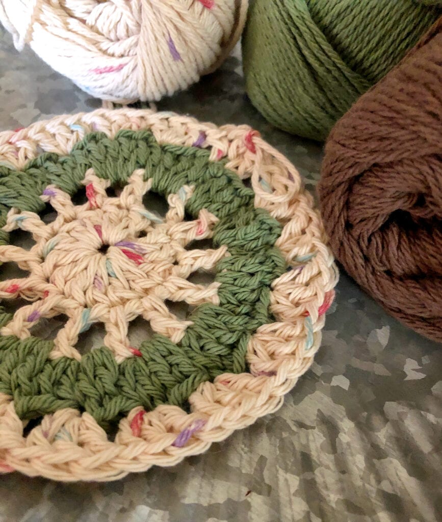 Crochet Doily After Round Four