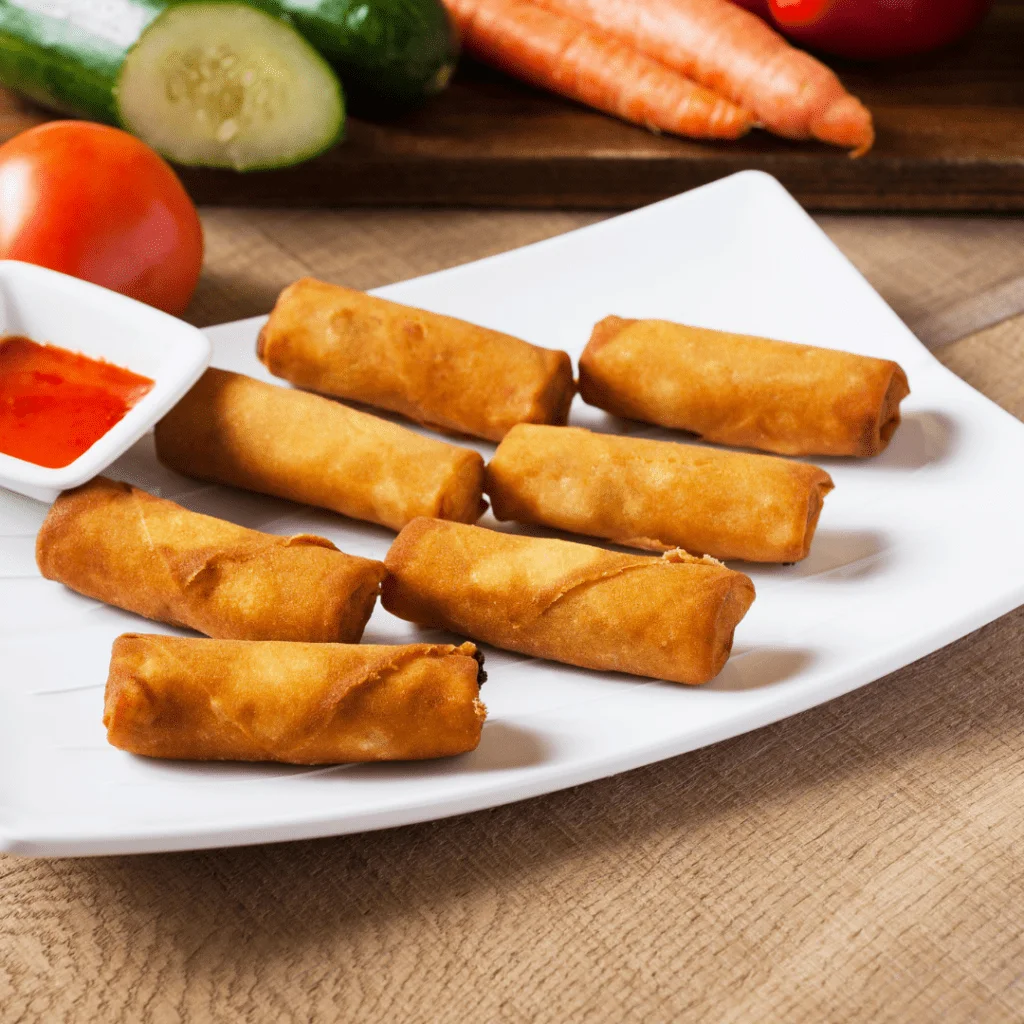 Egg Rolls Served with Sweet Sour Dipping Sauce