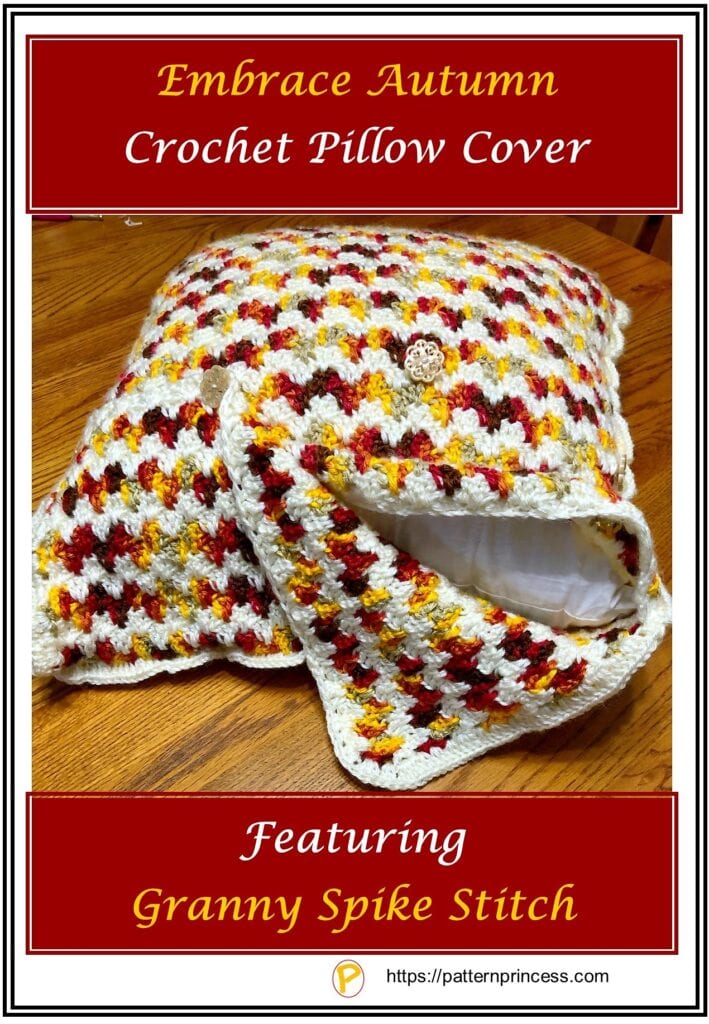 Embrace Autumn Crochet Pillow Cover