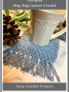 Textured Mug Rug Coaster Crochet