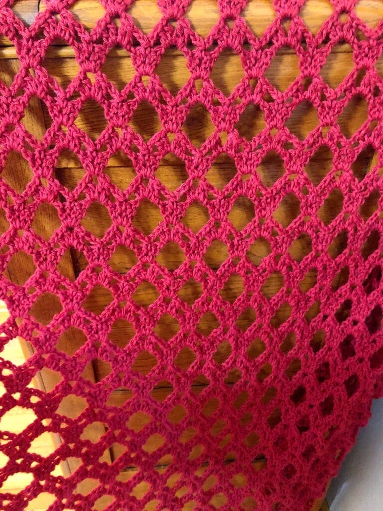 Crochet Lacy Windowpane Shell Stitch