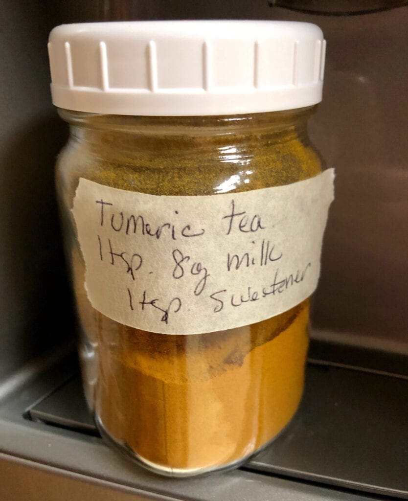 Storing Turmeric Golden Milk Spice Mix