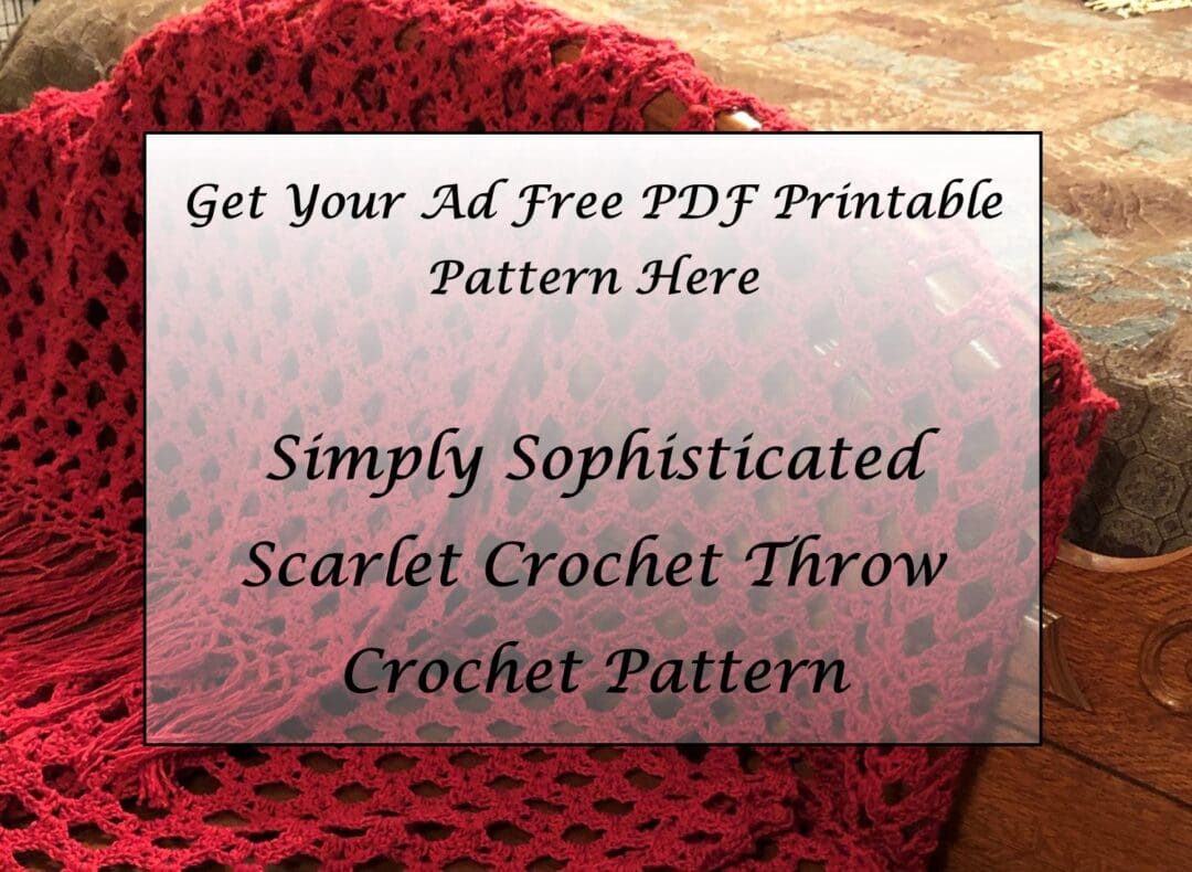 Simply Sophisticated Scarlet Crochet Throw - Pattern Princess