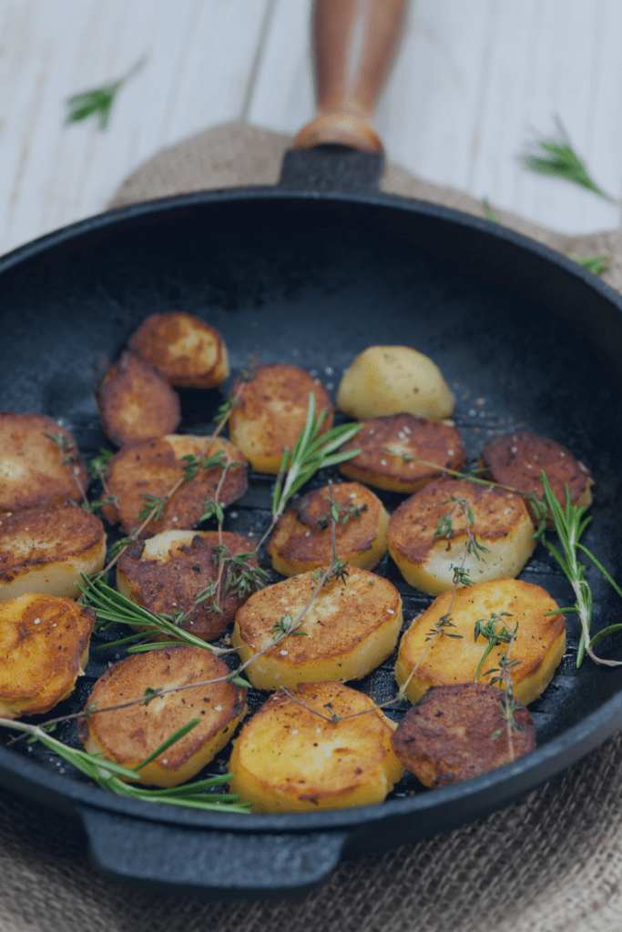 Pan Fried Potatoes with Seasoned Salt