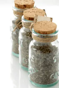 Dried Herb Spice Mix in Glass Jars