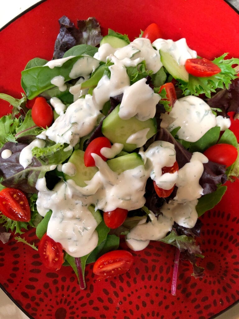 Homemade Fresh Herb Ranch Salad Dressing