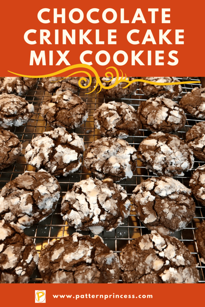 Chocolate Crinkle Cake Mix Cookies