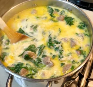 Creamy Italian Sausage Soup in the Kettle