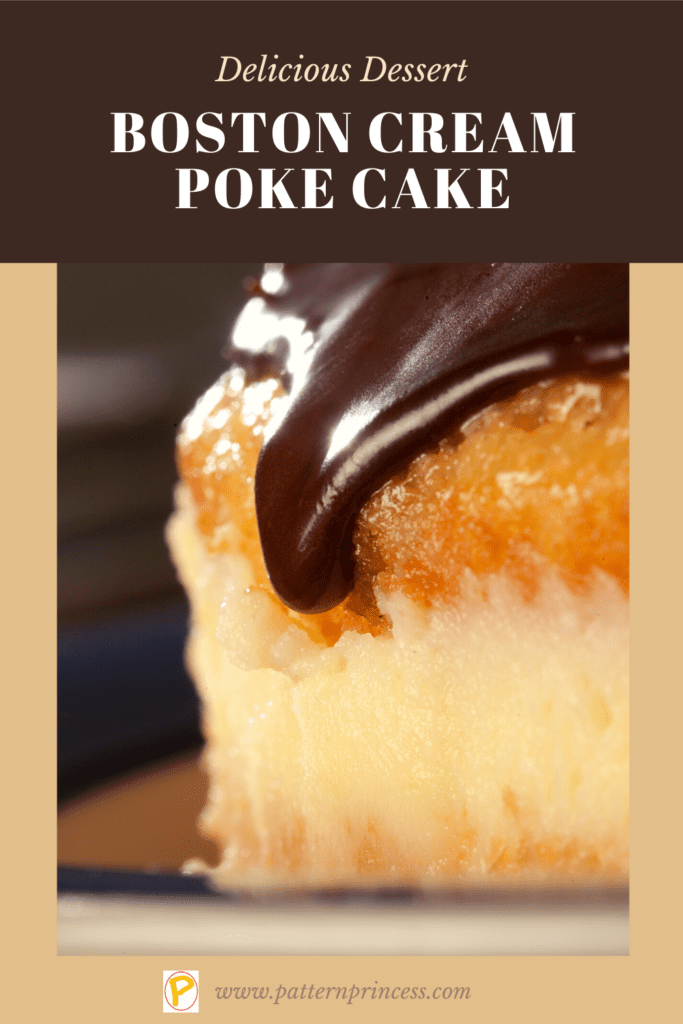 Boston Cream Poke Cake