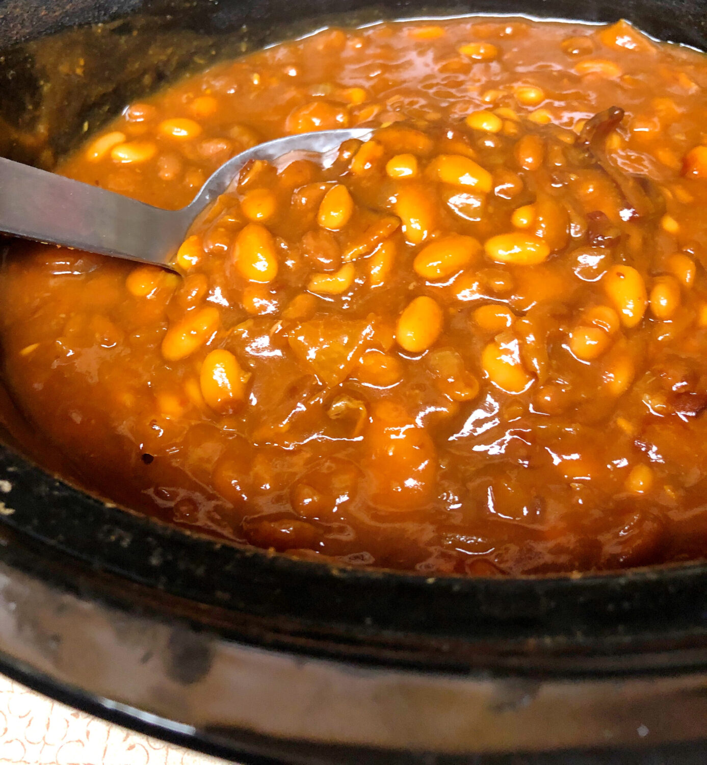 Slow Cooker Baked Beans Pattern Princess
