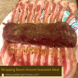 Wrapping Bacon Around Seasoned Meat