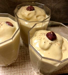 Brandy Alexander Garnished with a Nut and Nutmeg