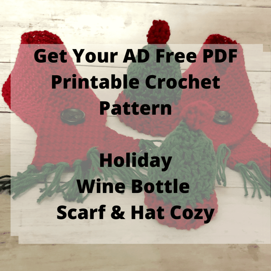 Holiday Wine Bottle Scarf & Hat Cozy Printable PDF