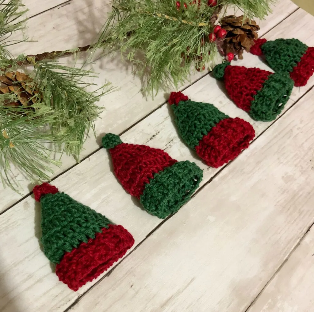Red and Green Miniature Hats