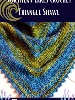 Northern Lakes Crochet Triangle Shawl
