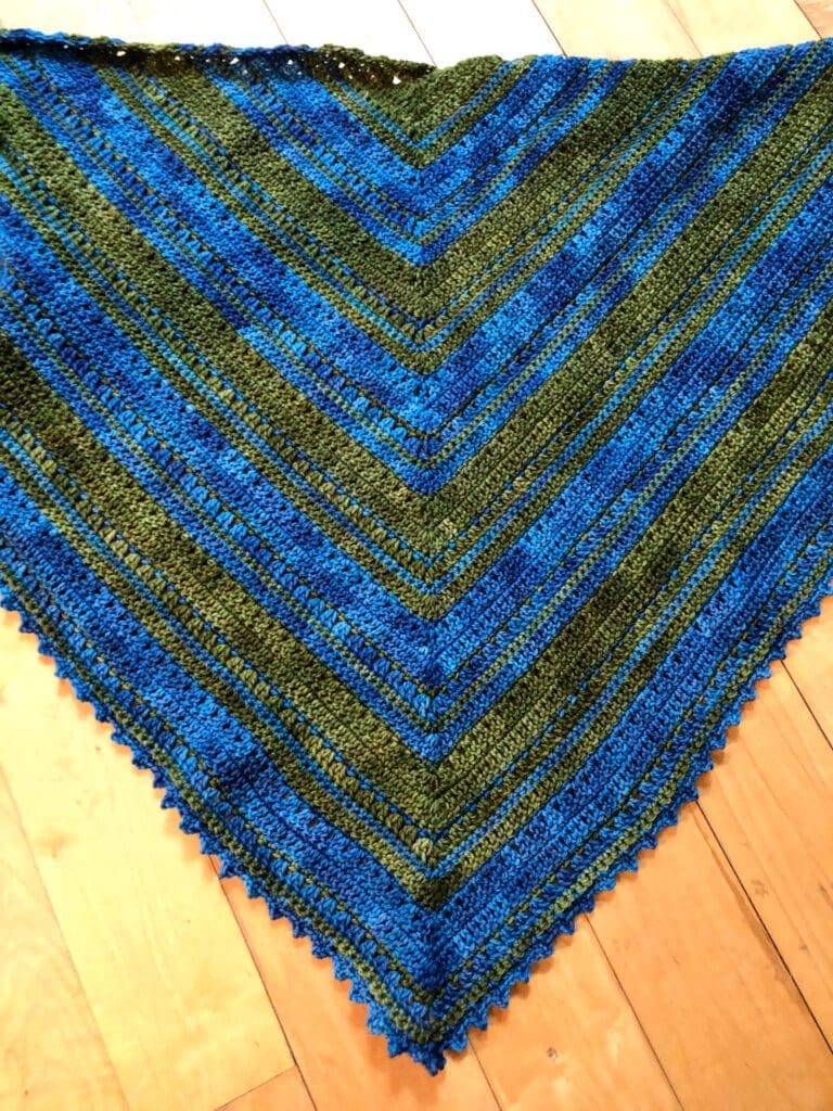 Photo Showing the Whole Shawl Laying Flat