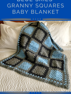 Blue Skies Granny Squares Baby Blanket