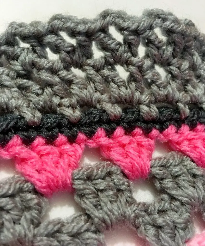 Close up of Crochet Border