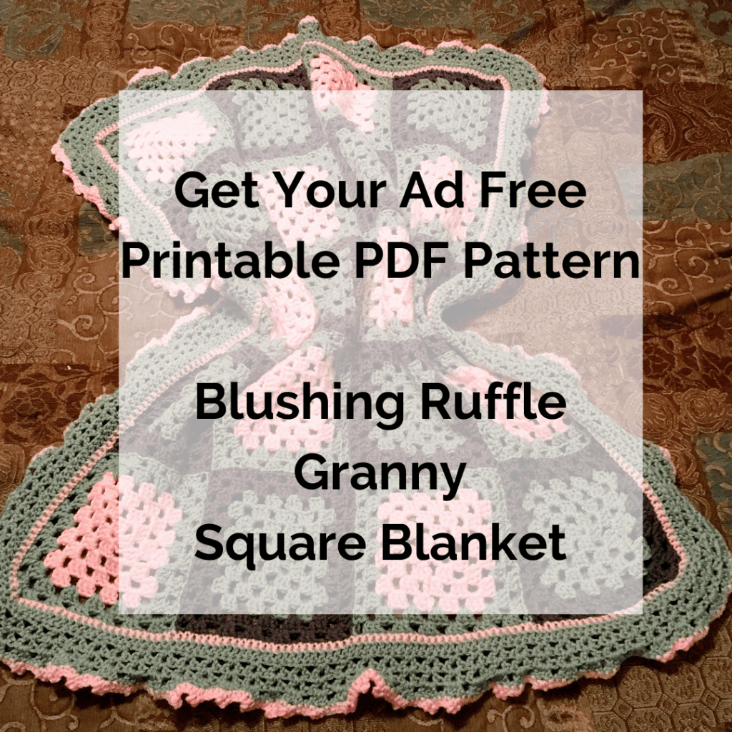 Get Your Ad Free Printable PDF Pattern Blushing Ruffle Granny Square Blanket