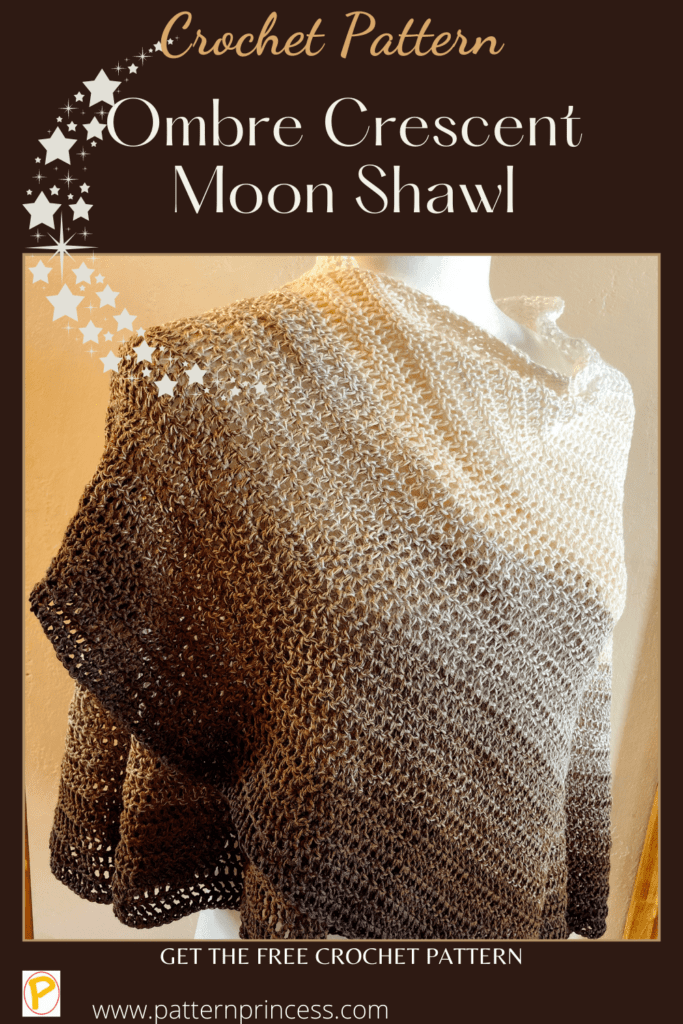Ombre Crescent Moon Shawl