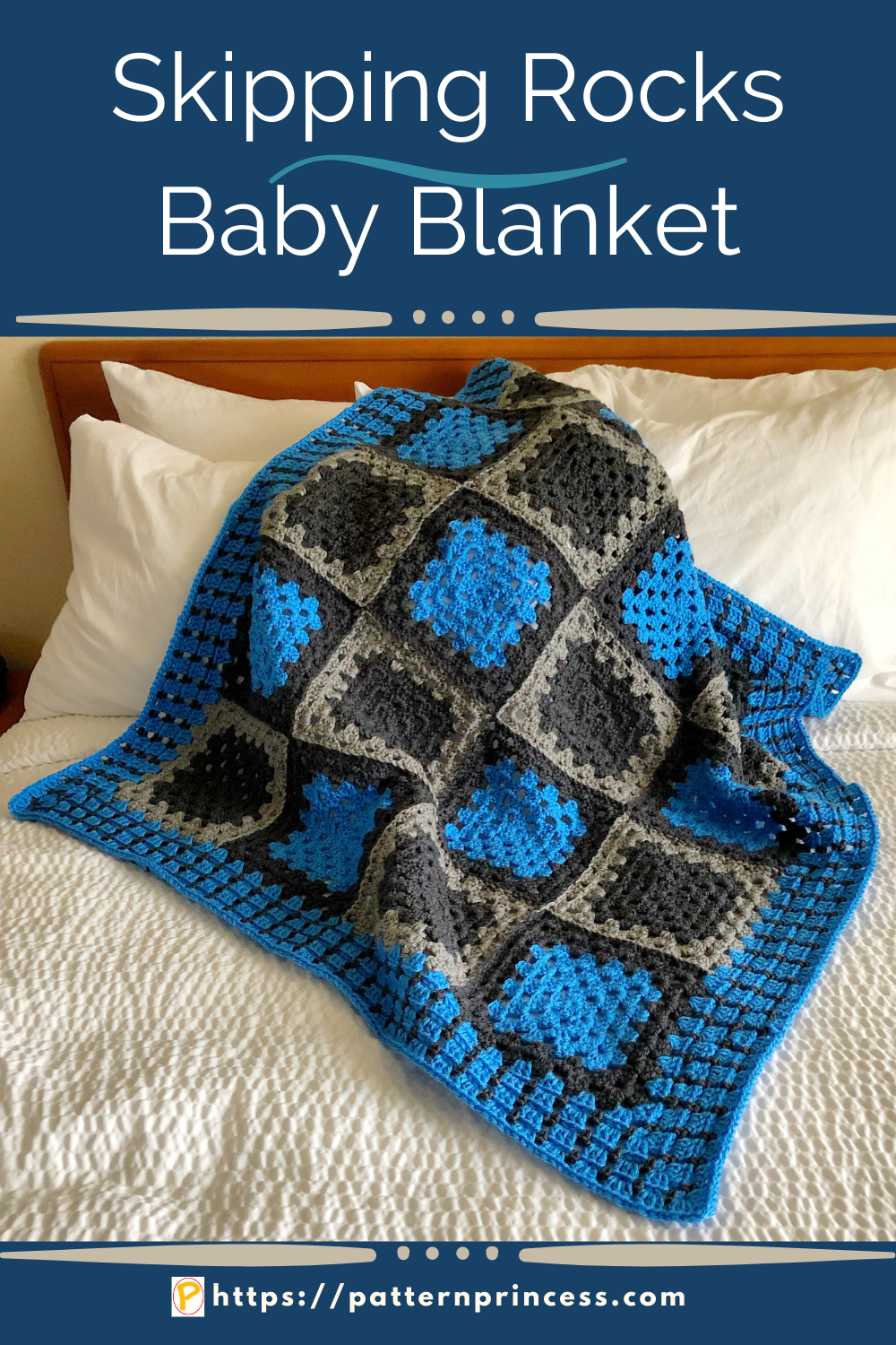 Skipping Rocks Baby Blanket - Pattern Princess