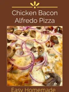 Sheet Pan Chicken Bacon Alfredo Pizza
