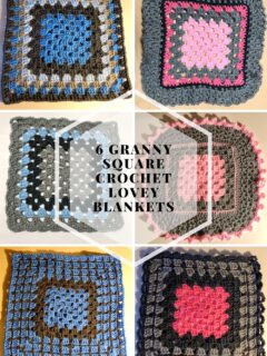6 Granny Square Crochet Lovey Blanket Patterns