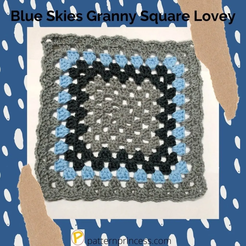 Blue Skies Granny Square Lovey