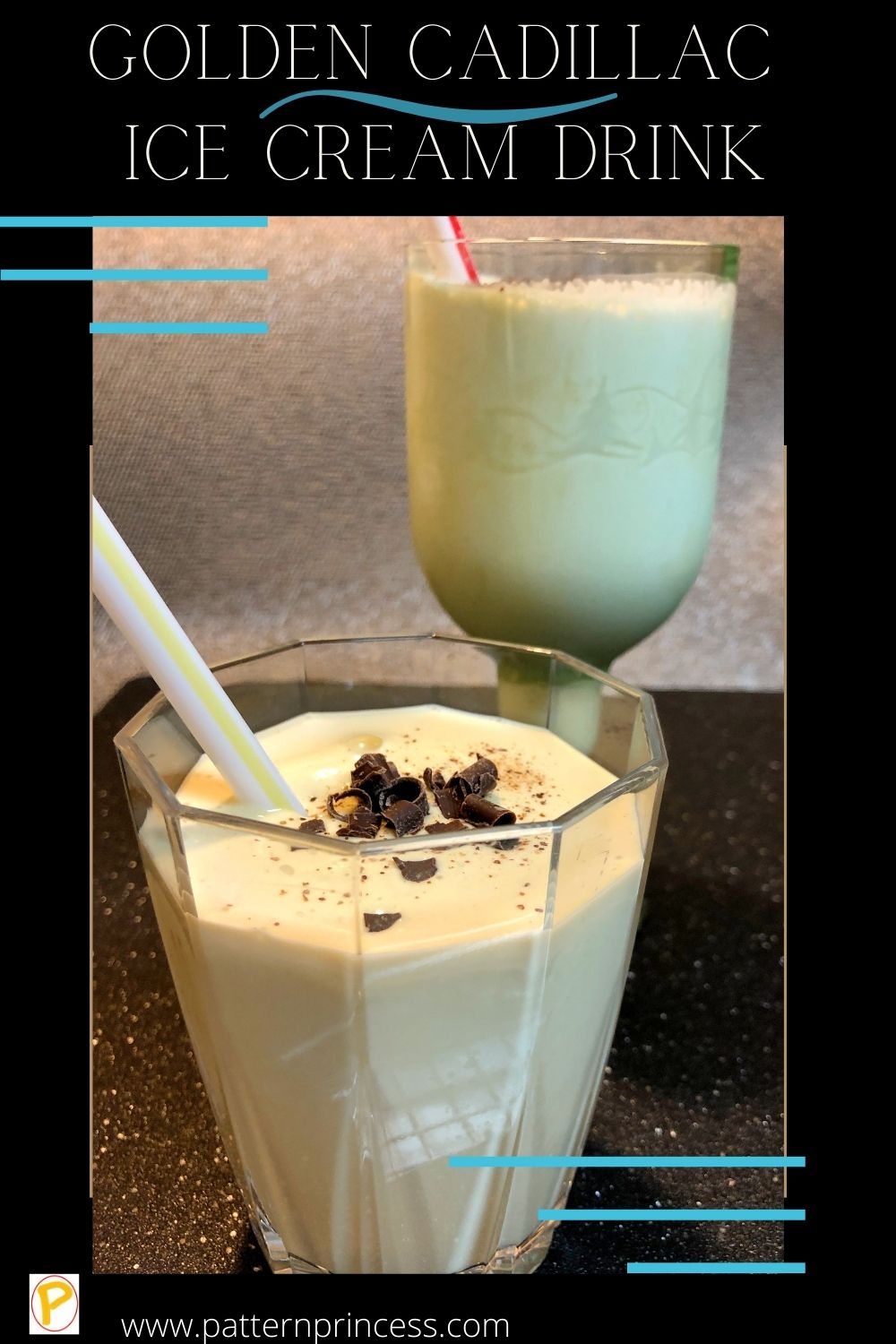 Golden Cadillac Ice Cream Drink Pattern Princess