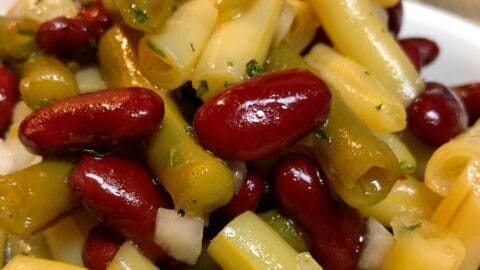 old fashioned three bean salad dressing Old Fashioned Three Bean Salad