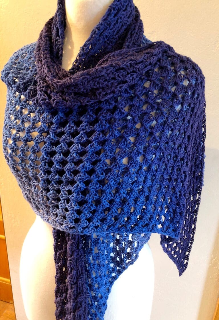 Heartland Crochet Triangle Shawl Free Pattern - Pattern Princess