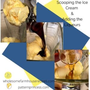 Scooping the Ice Cream and Adding the Liqueurs