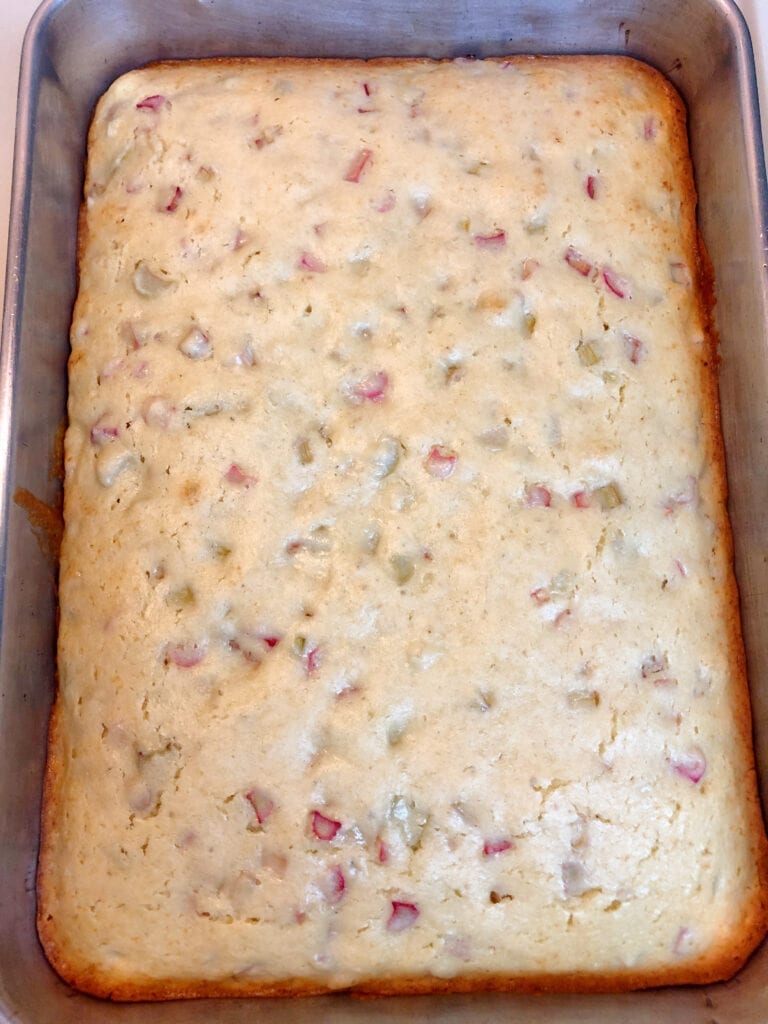 Baked Rhubarb Cake