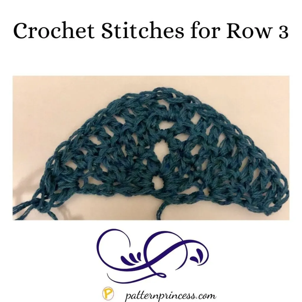 Crochet Stitches for Row 3